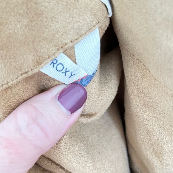 Roxy Chase The Sun Jumper Dress Overalls Size Medium Ultra Suede Tan Festival - Picture 6 of 12